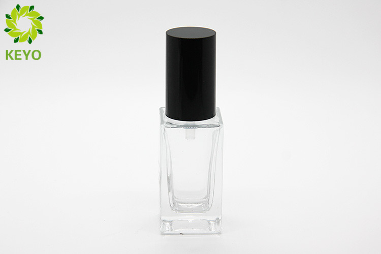 Liquid Foundation Pump Bottle 30ml Square Shape Clear Glass Material Made