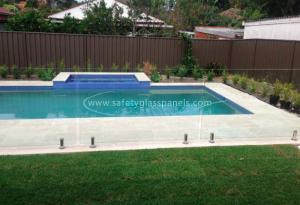 Custom Absolute Glass Pool Fencing , Toughened Glass Swimming Pool Fence