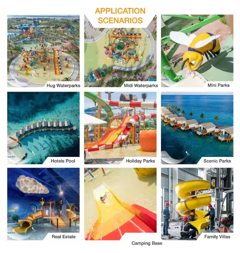 High Speed Tall Water Slide 30m Height Vertical Drop Water Slide For Parks Resorts