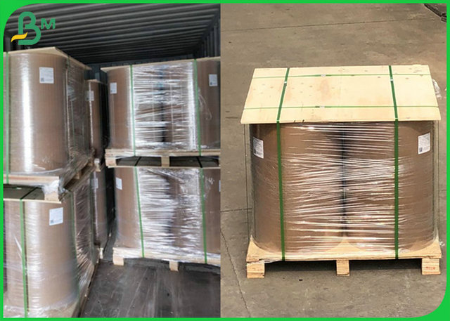 FDA Polythene 1 Side Coated Kraft 140g PE Paper For Fast Food Wrapping 