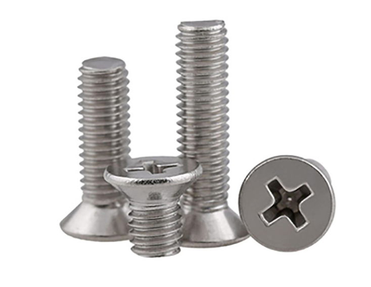 GB 819 SS Steel Countersunk Head Bolts Cross Recessed Flat Countersunk Head Machine Screw