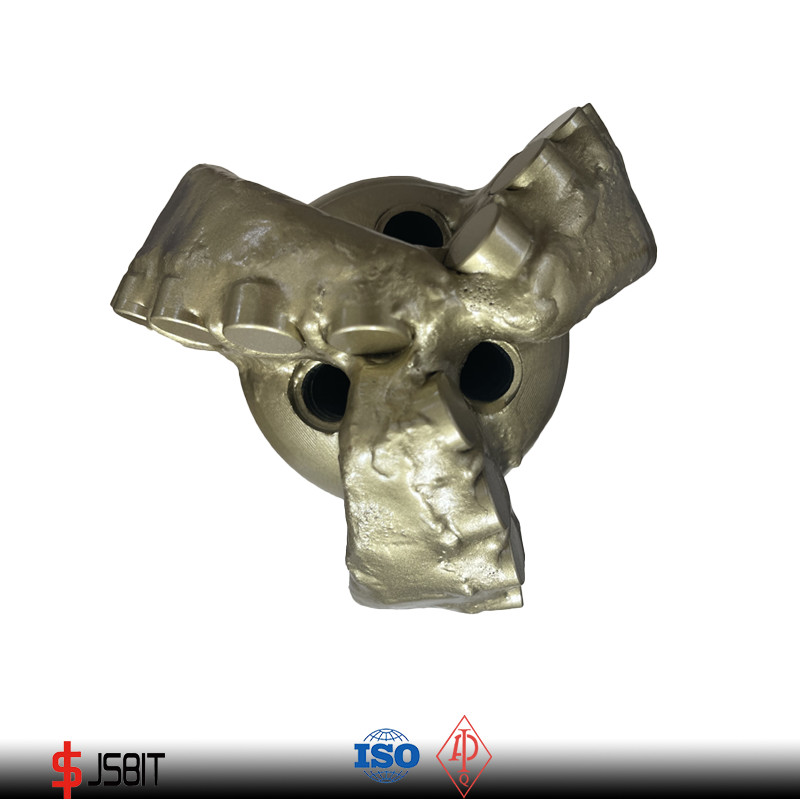 Forging Steel Body Polycrystalline Diamond Compact Drill Bits 3 Blades 132mm