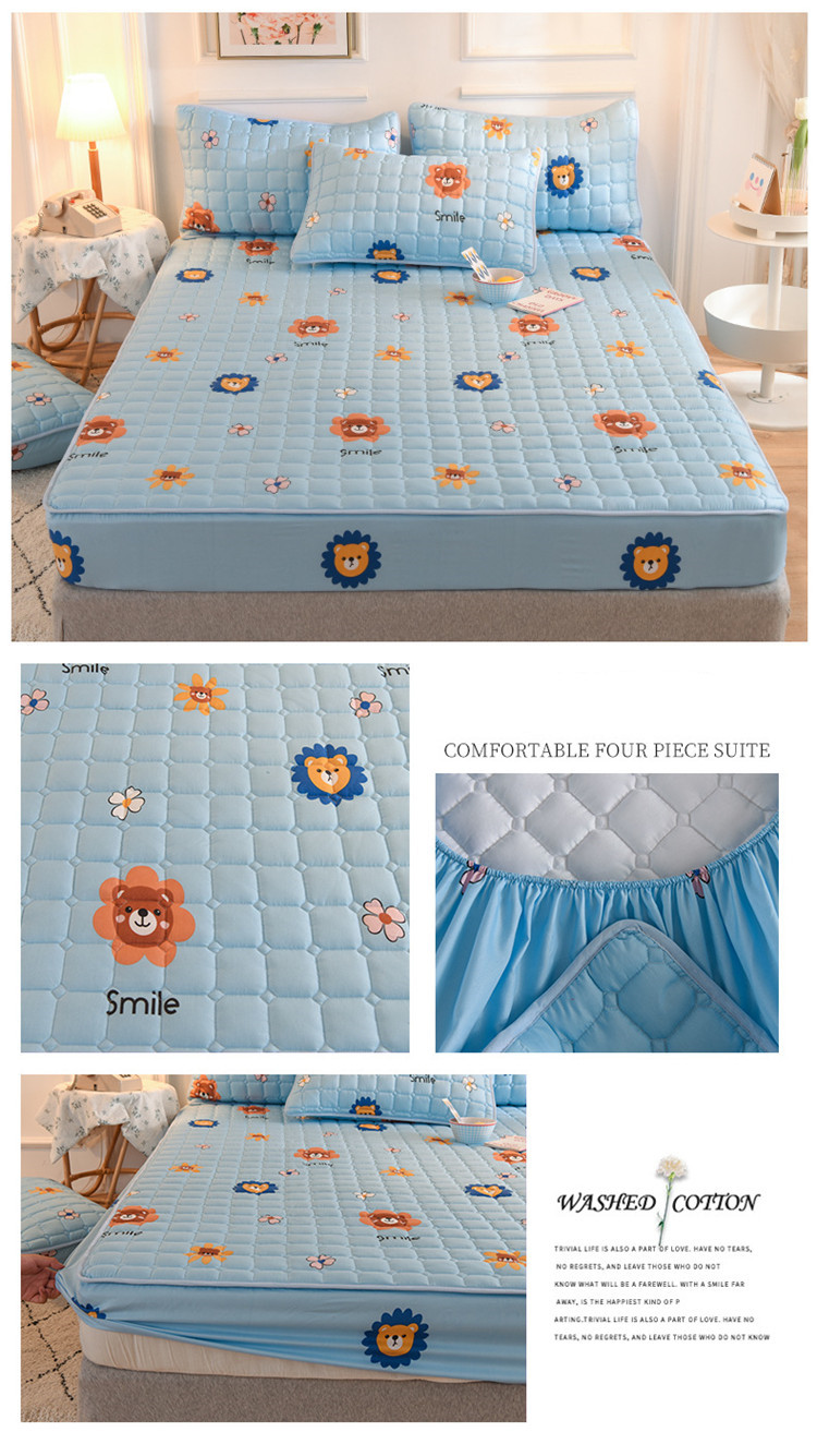 Home Quilted Fittings Custom Printed Brushed Mattress Protectors for Bed Protection Pad