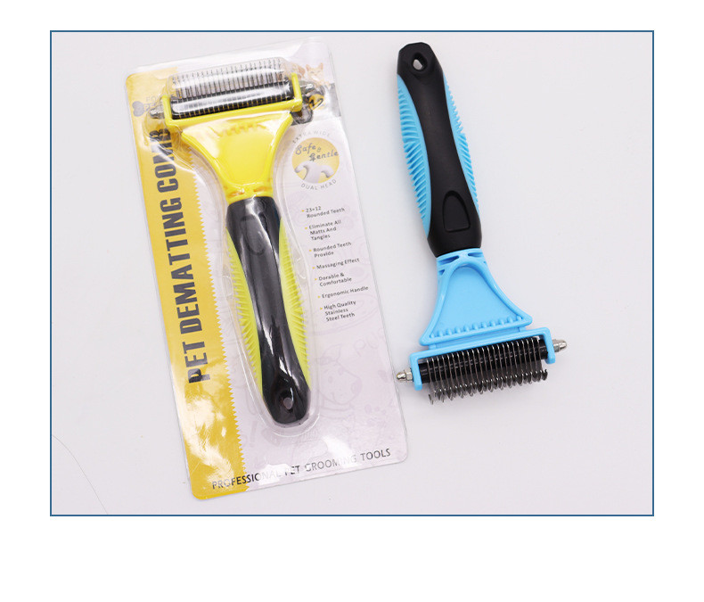 Pet Double-sided Stainless Steel Knot Brush For Dogs And Cats Skin-friendly Hair Remover Comb