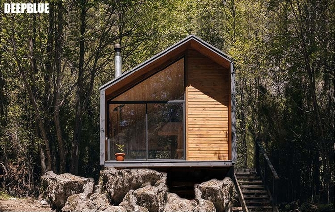 Light Steel Frame Prefabricated Manufactured Homes Garden Studio Modern Design Tiny Houses