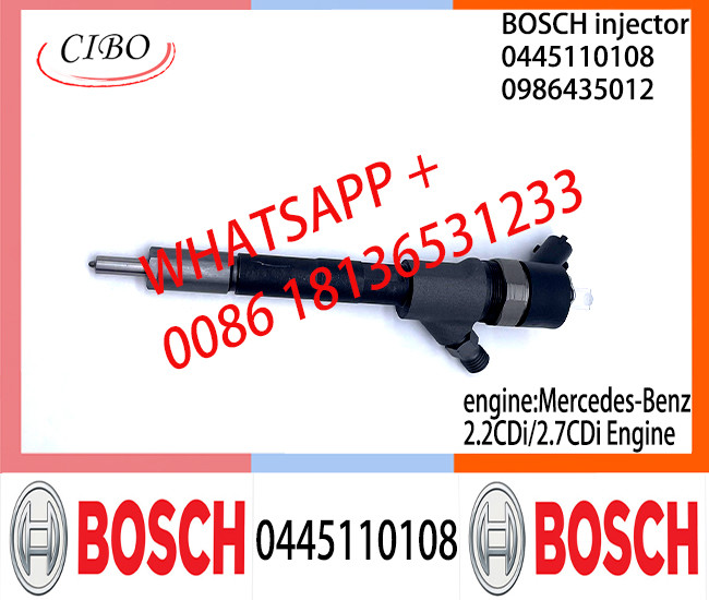 BOSCH Common Rail Injector 0445110107 0986435037 0445110108 0986435012 A61107011687 for Mercedes-Benz 2.2CDi