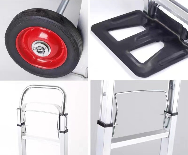Industrial Aluminium Folding Hand Trolley Lightweight Collapsible Sack Trucks