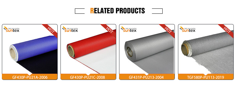 7628 Fiberglass Fabric PU Coated Fiberglass Fabric Pipeline Welding Blankets 0.21mm Lightweight Fiberglass