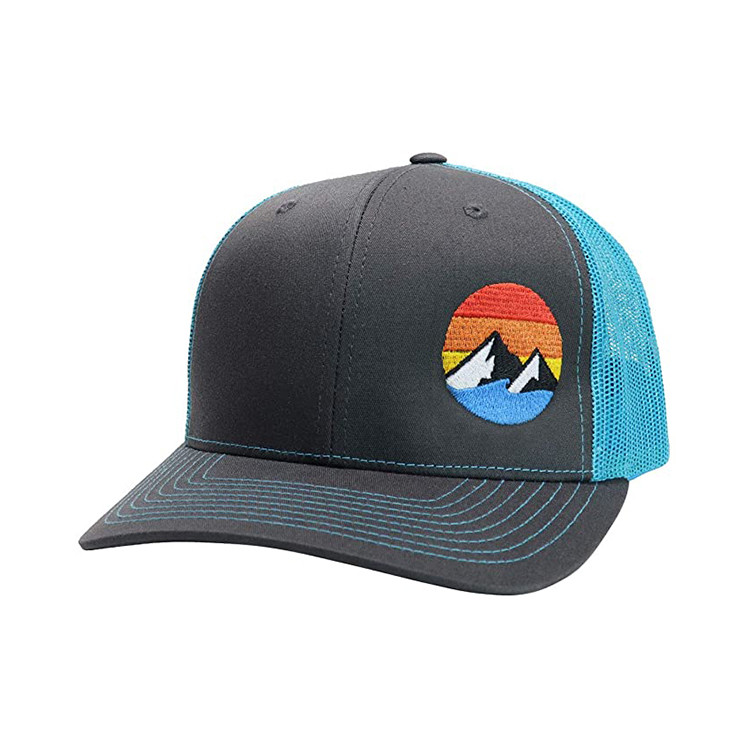 ODM Pre-Curved Brim Trucker Mesh Hats Cap For Adult