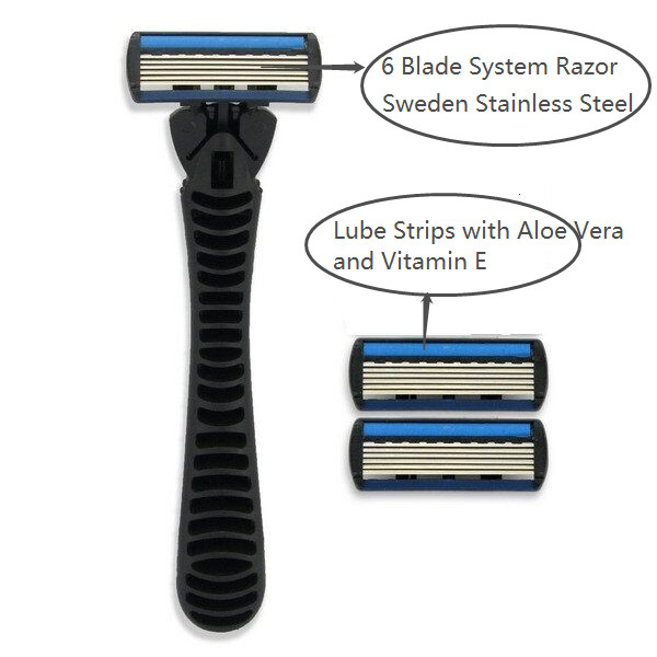 6 Blades Disposable Facial Razor Women with Razor Head Cover