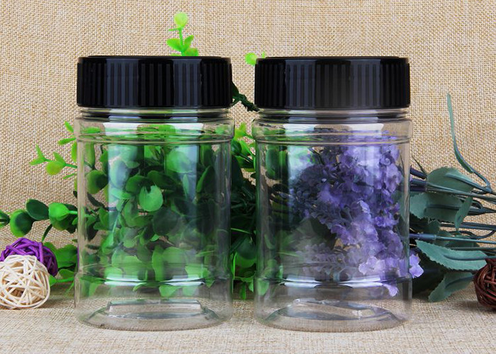 Moisture Proof Clear Pet Jars Food Grade PET Transparent Clear Plastic Cylinder