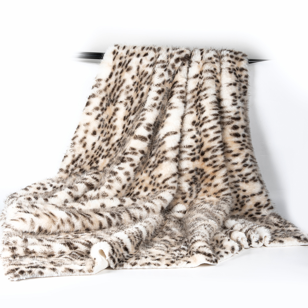 Non-Conducting Tricot Knitted Leopard Print Faux Fur Fabric for 2024 Garments