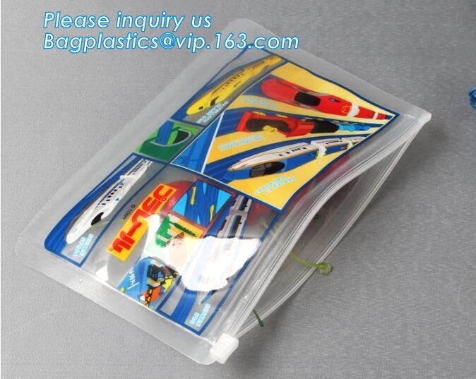Eco-friendly slider customized logo transparent plastic cosmetic bag, gift packing pvc k cosmetic makeup bags, Doc