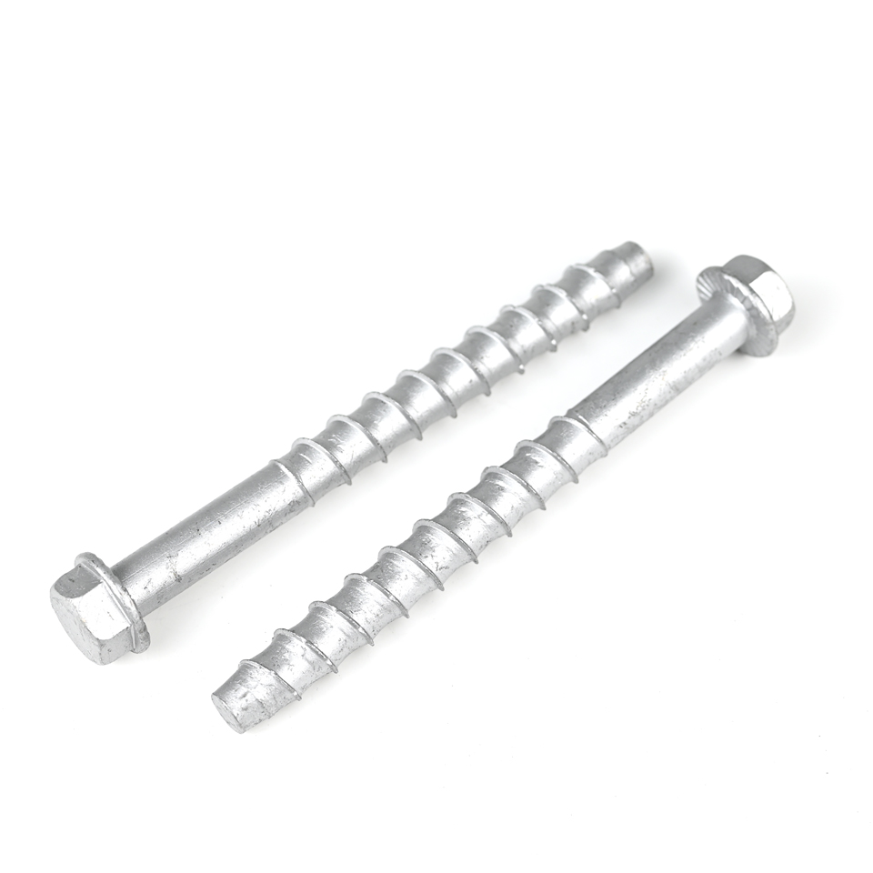 INCH Measurement System 150mm Flat Head Zinc Plated HEX M12 Concrete Screws Masonry Bolts