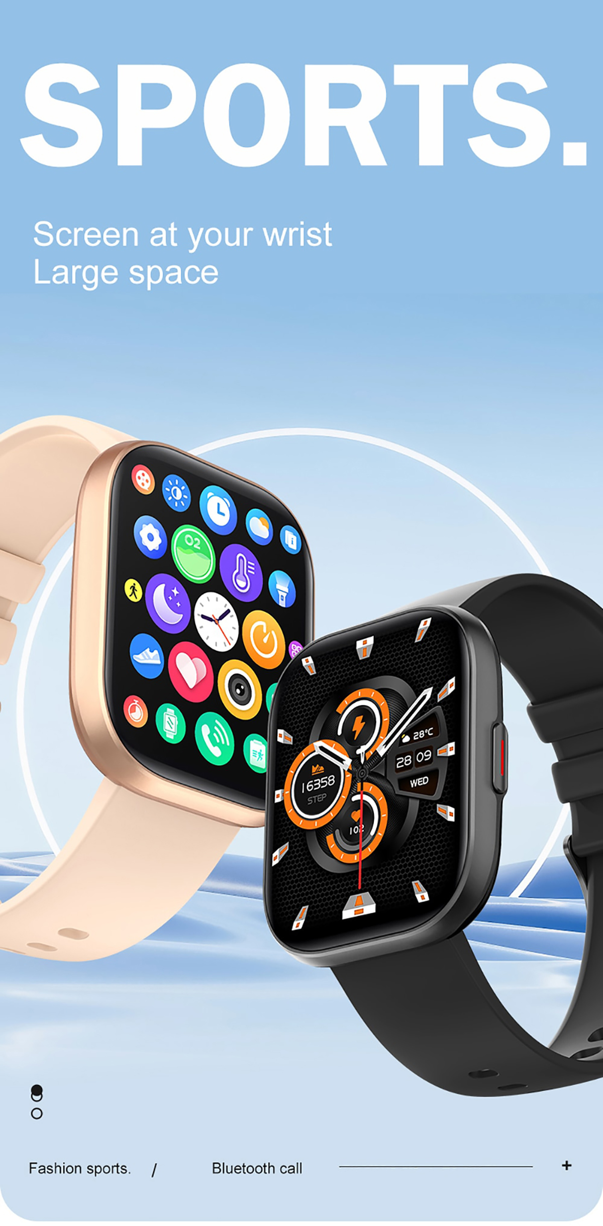 New SmartWatch Men Female Bracelet SpO2 Heart Rate Sleep Tracker Fitness Fashion Bluetooth Call Gift Waterproof