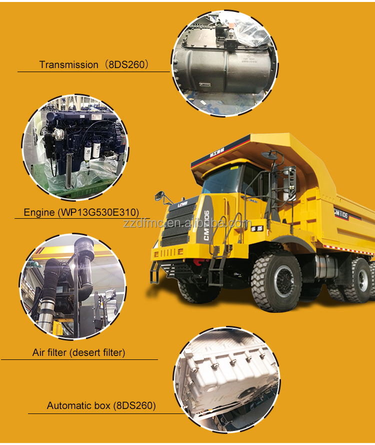Heavy Duty 70 Ton Mining Dump Truck with 500-600L Fuel Tank Capacity and FAST Gear Box
