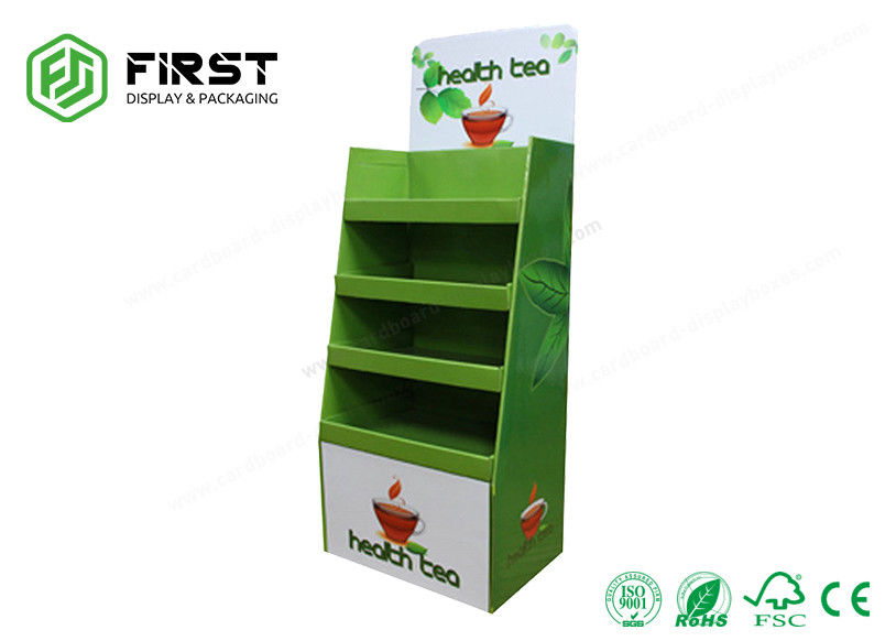 Custom Made Carton Floor Stand Full Color Printed Cardboard Display Floor Stand Display