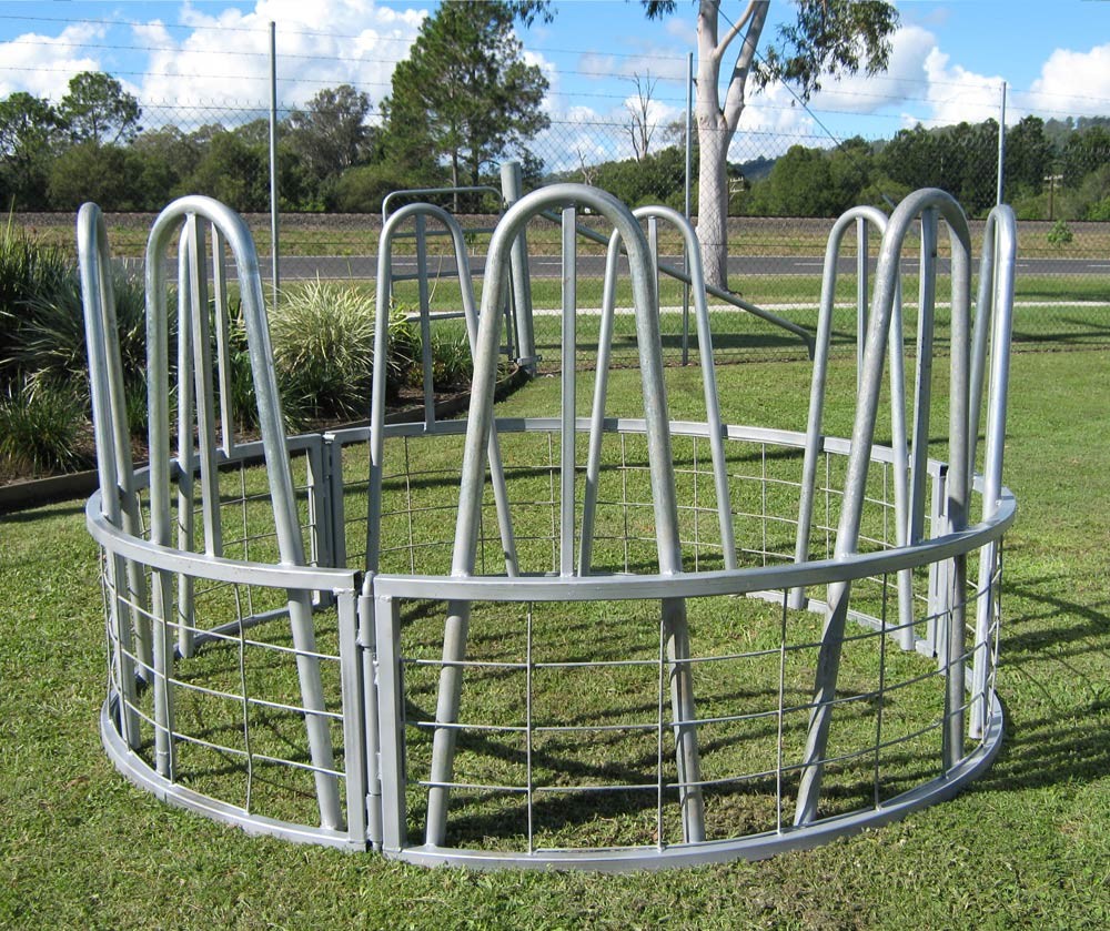 1.8m Diameter Cattle Hay Feeder , Loop Top Cattle Handling Systems