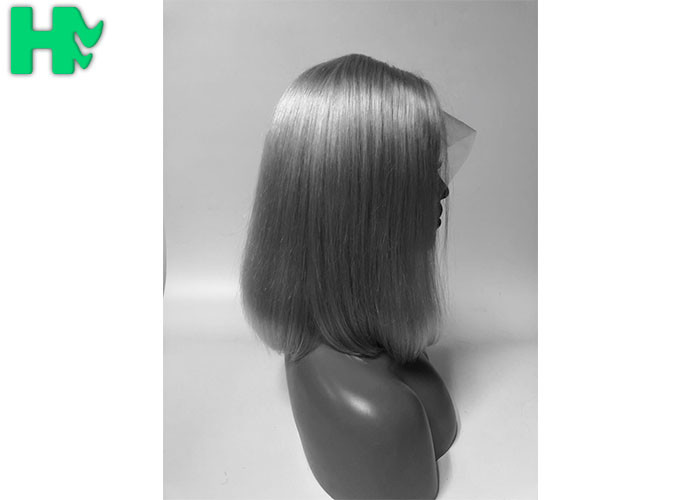 High Density Real Human Hair Wigs For Women Silky Straight Wave Medium Brown