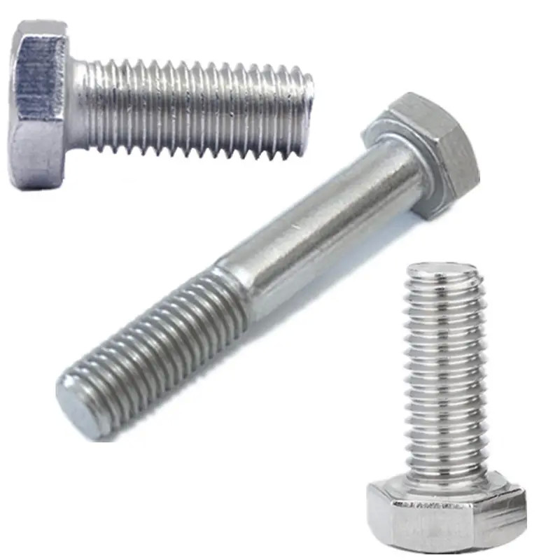 DIN933 DIN931 Steel Hex Head Bolts High Quality 8.8 Grade Stainless Steel Hexagon Bolt