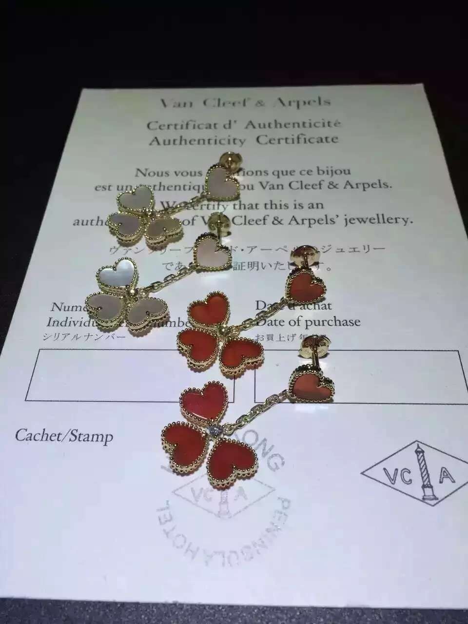 AAAAA Quality Van Cleef & Arpels Sweet Alhambra 18K Yellow Gold Earring VCARN5PP00