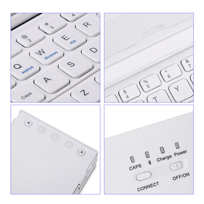 Metal Aluminum Alloy 3 Level Foldable Bluetooth Keyboard Rechargeable Portable Folding Wireless Keyboard