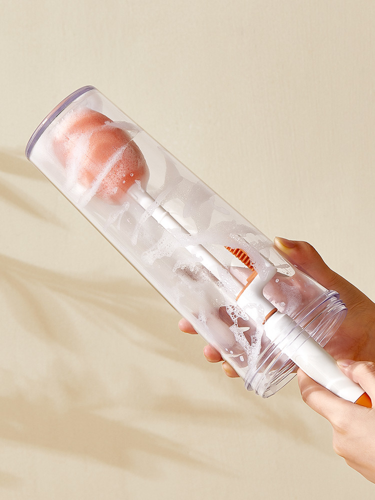 L Shaped Cup Brush Cleaner 3 In 1 Long Handle Brush For Cleaning Cups Bottles Thermal Flasks