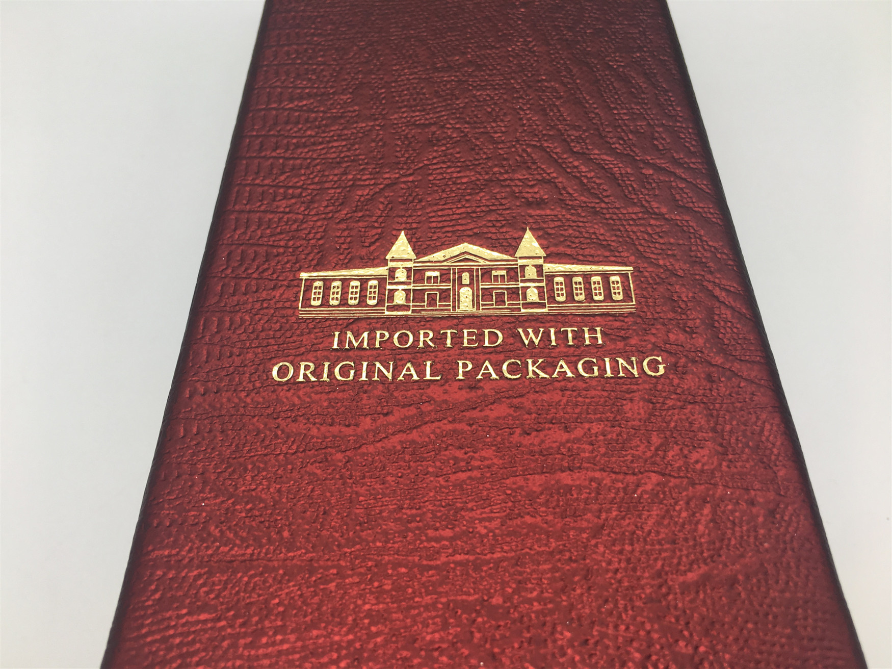 Custom PU Leather Luxury Bottle Packaging / Single Wine Box Hot Stamp Finishing