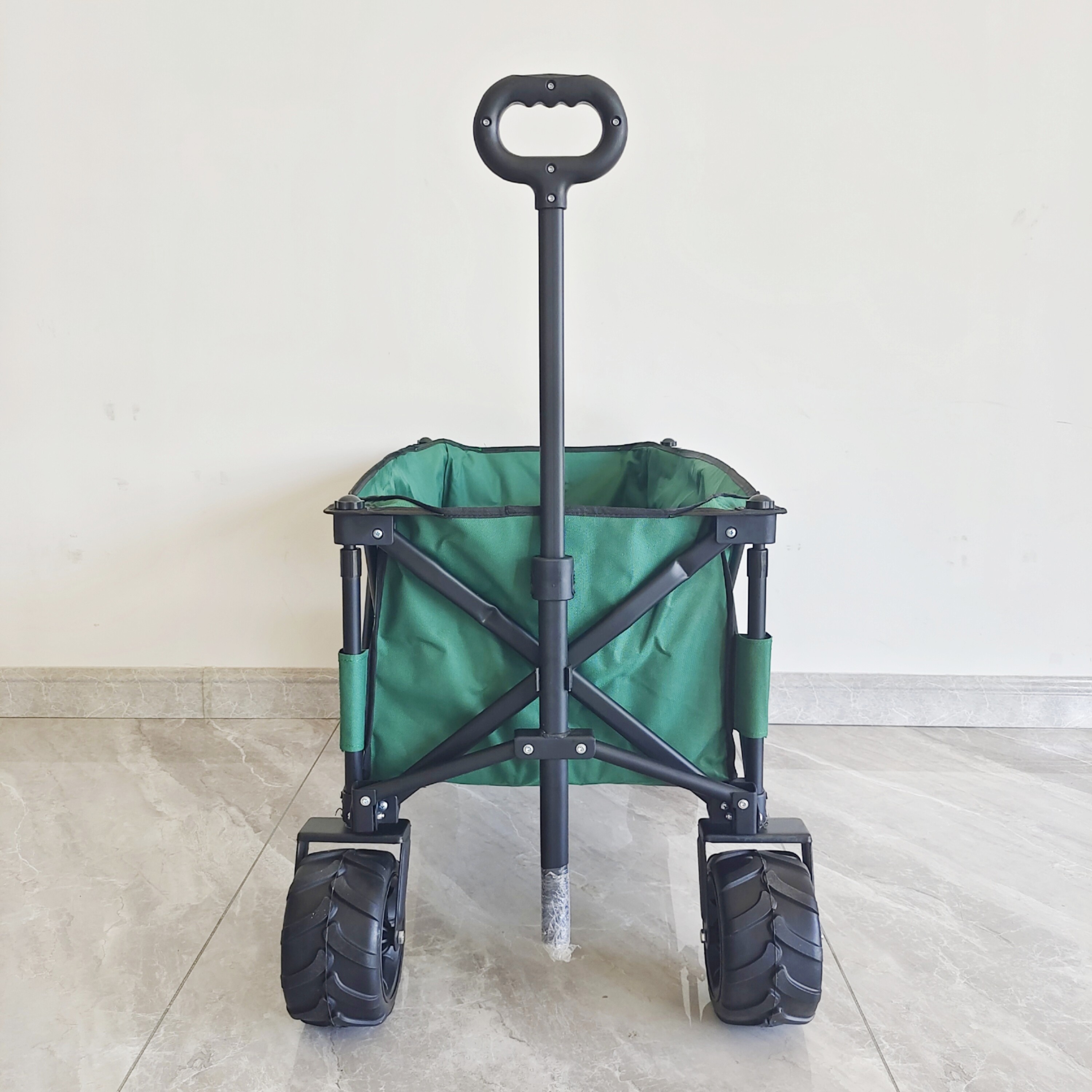 140LB Outdoor Camping Cart Easy Carrying Wide Pu Wheels Collapsible Folding Wagon