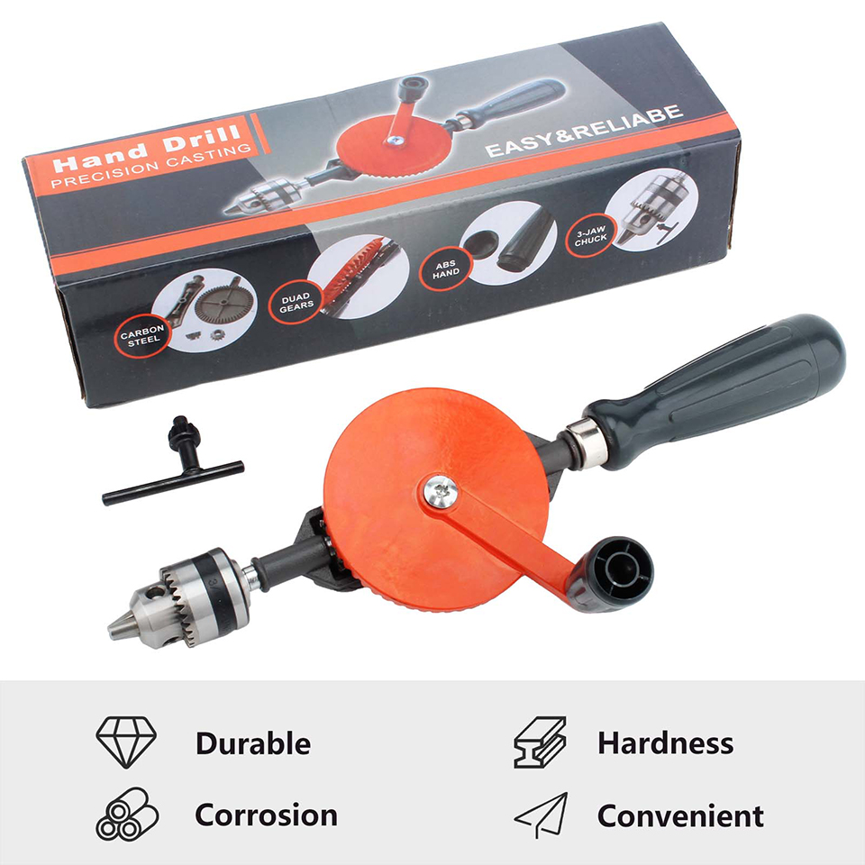 Jewelry Making Manual Hand Crank Drill 1.5mm-9mm Precision Chucks
