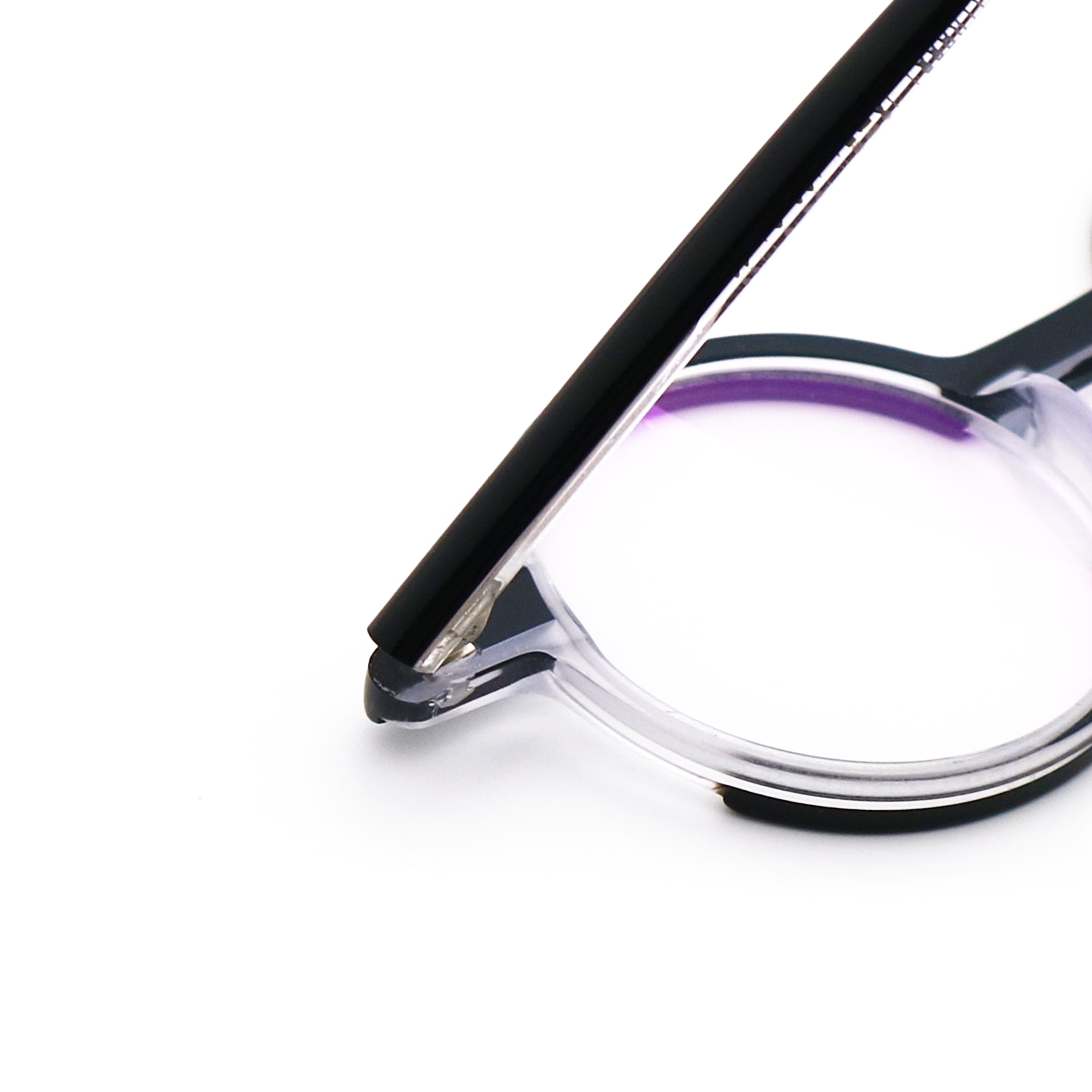 Black Artisanal Personality Acetate Titanium Glasses Fad Retro Frame MR 98031
