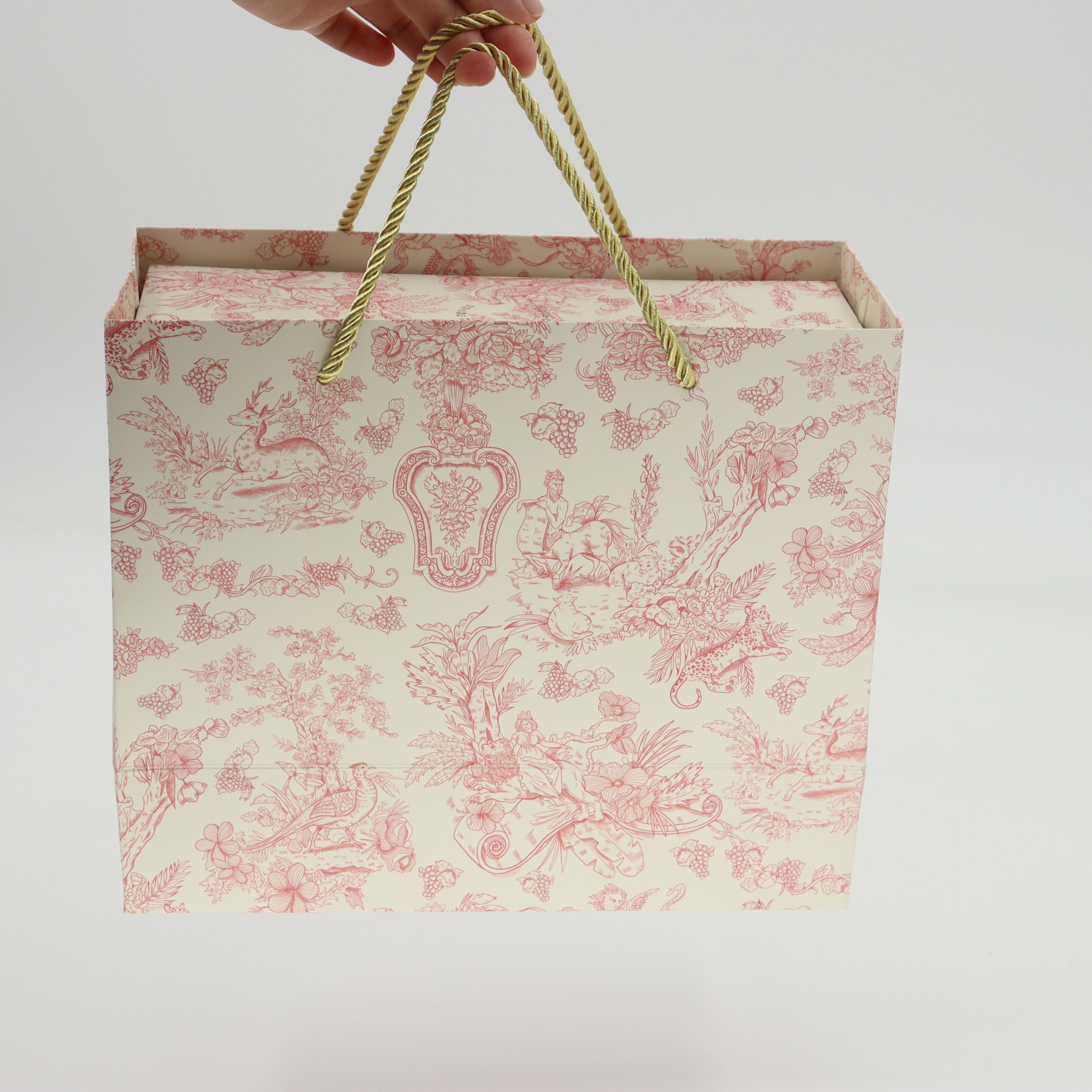 Custom pink cosmetic packaging foldable gift boxes Cardboard Magnet Folding Boxes with printed packaging gift bags