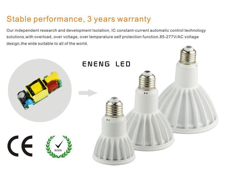 high lumens 85LM/W E27 12W led par30 spot light with cob led led par30 light Track lamp to Replace 50W metal halide