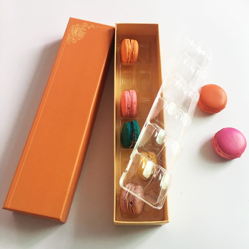 new design red macaron paper box can catch everyone's eyes easily