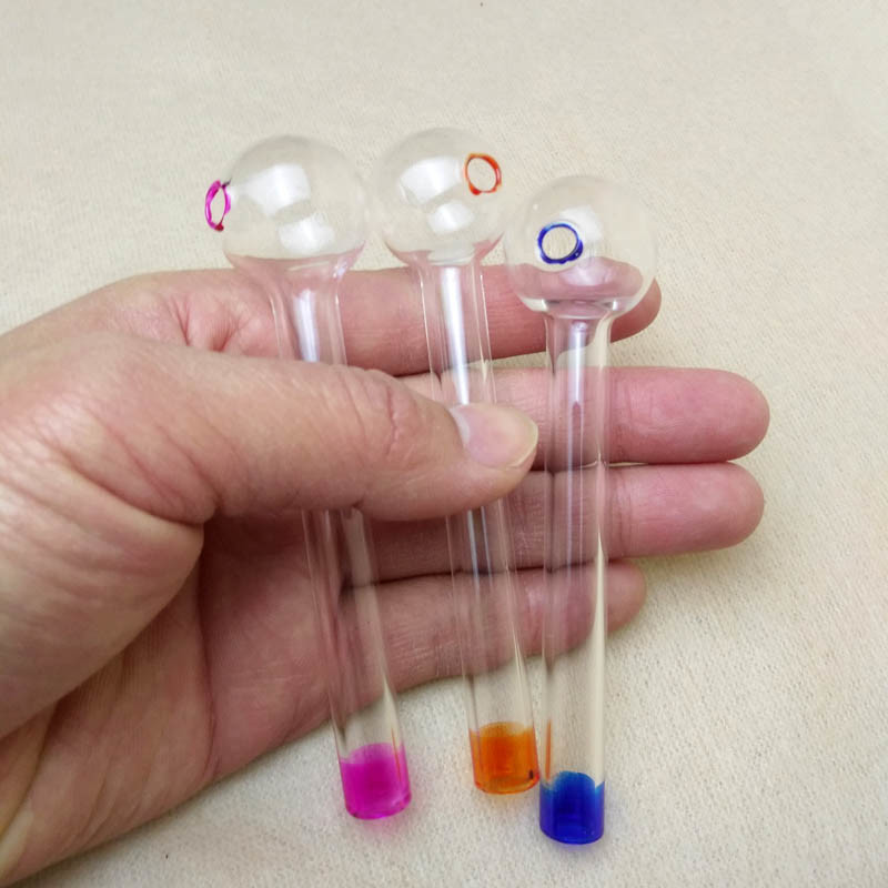 3.9 Inches Mini Clear Borosilicate Glass Smoking Pipe 2mm Thickness