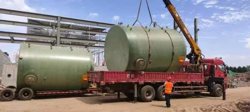 Alkali Resistant FRP / GRP Storage Tank For Sewage Treatment