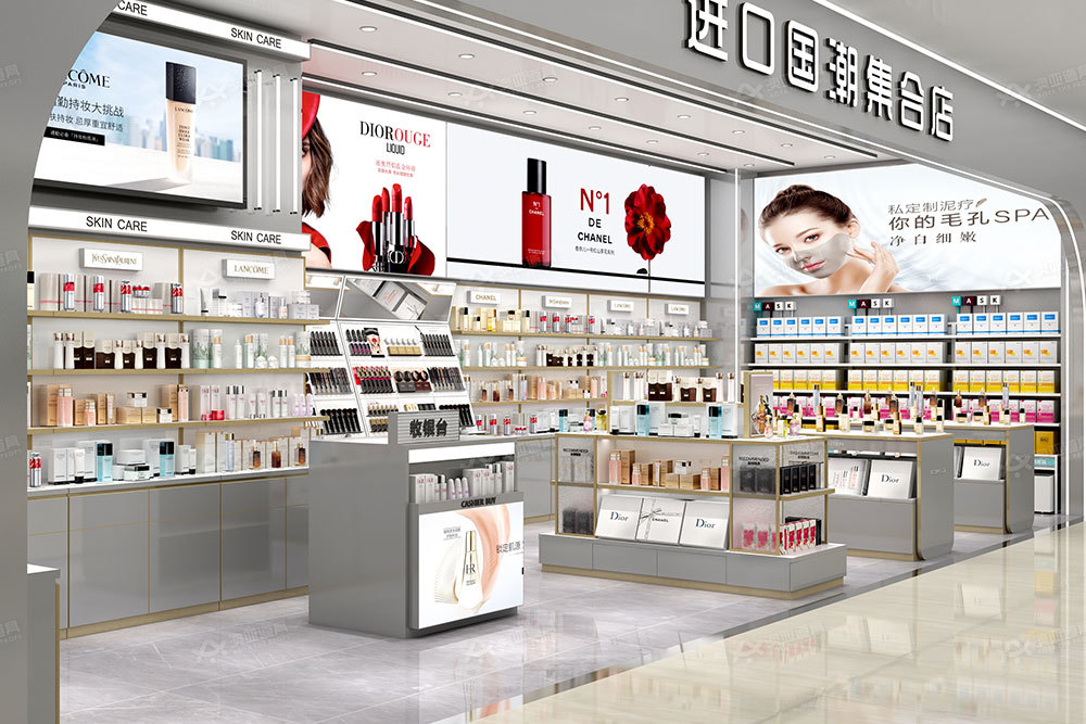 Les Classiques Gray Series Cosmetic Display Case for Store Design and Shop Display