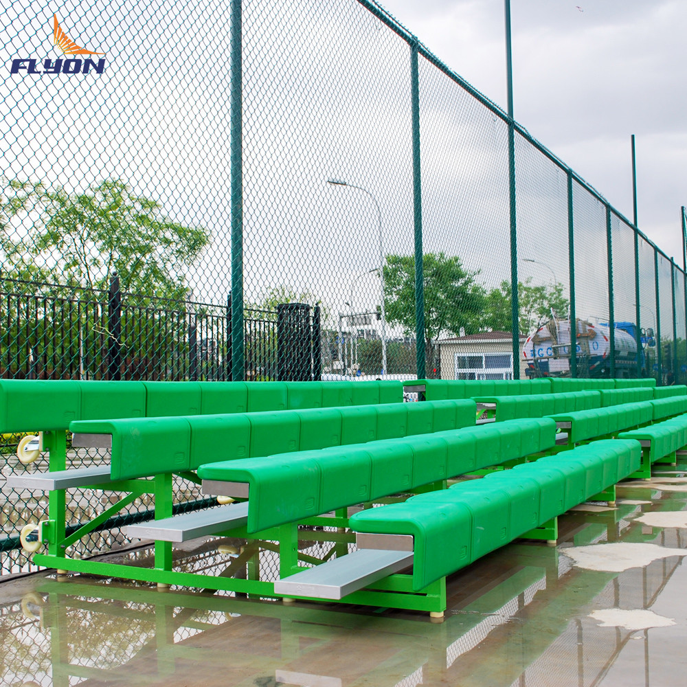 Aluminum Outdoor Metal Bleachers With Guardrail