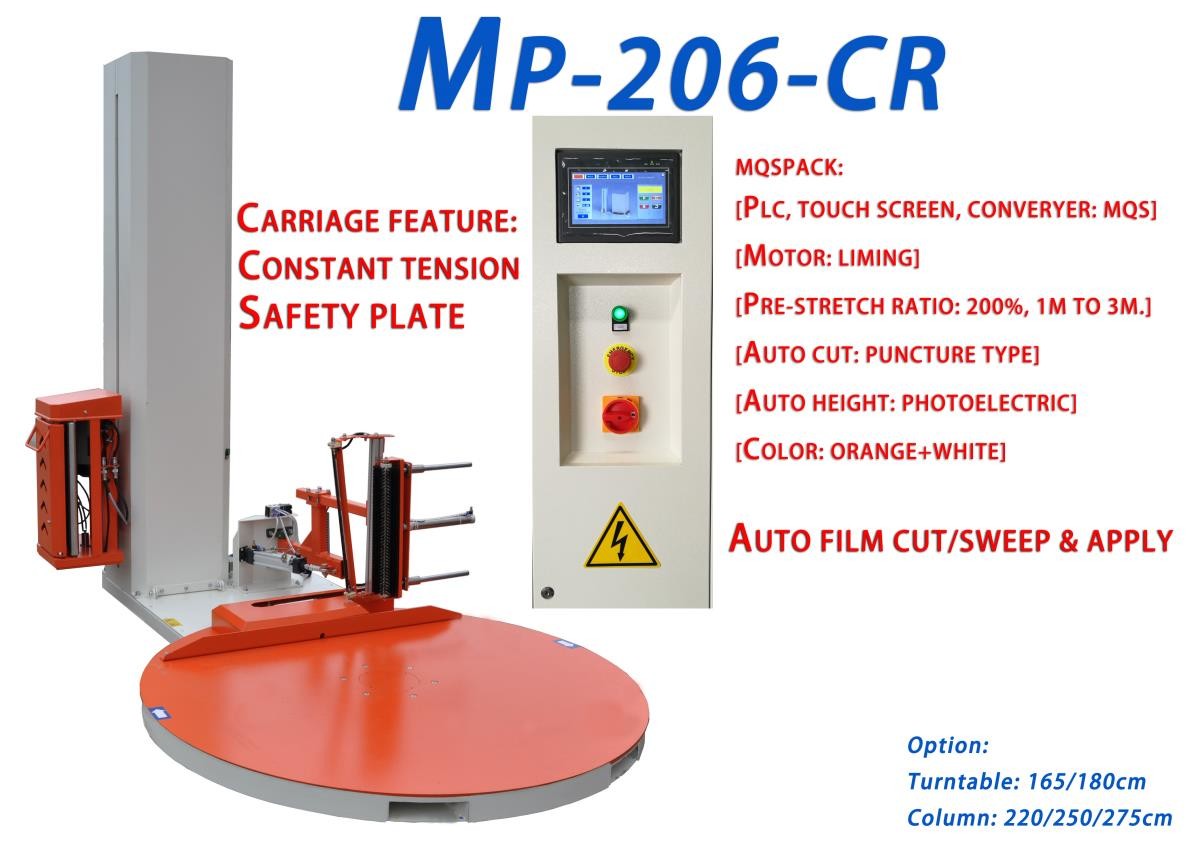 Auto Height Detection Semi Automatic Stretch Wrap Machine With Friendly User Interface