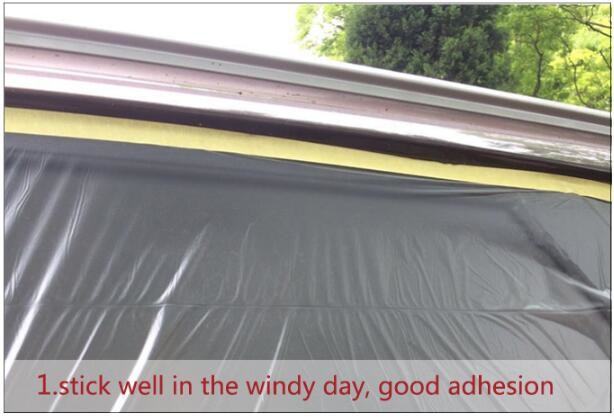 Pre-tapd paint masking film HDPE,Car paint repair masking film with tape, Hot sell masking film with adhesive tape, PAC