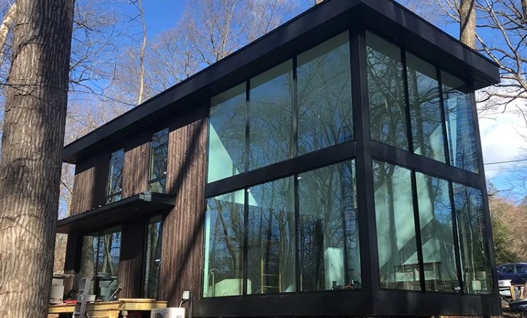 Folding Screen Slimline Tall Doors And Windows Ultra Narrow Double Glass Aluminum Alloy Profile