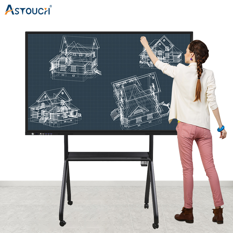 Teaching Interactive Whiteboard Screen Black Interactive Smart Panel RoHS