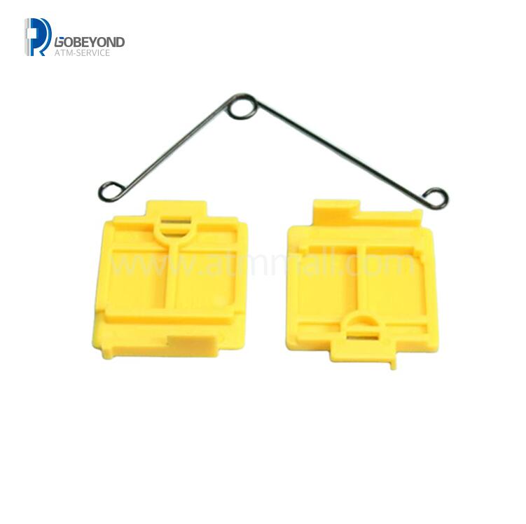 Yellow 4450592521 NCR ATM Cassettes Door Shutter Right With Spring