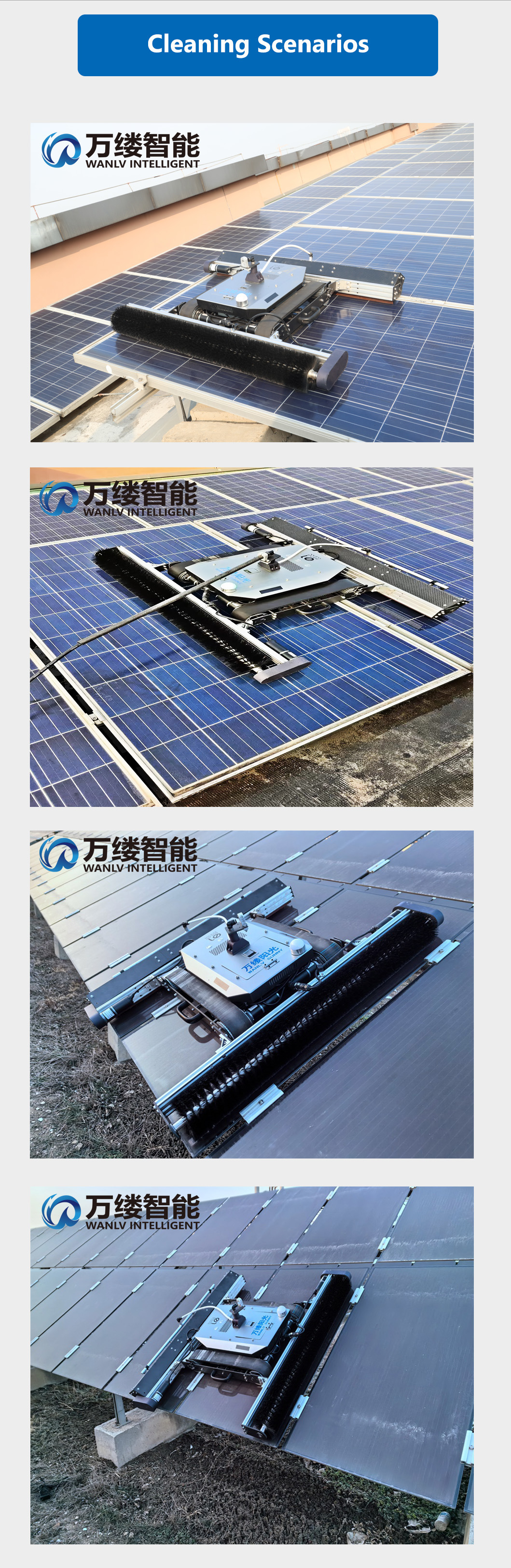Maximizing Solar Panel Performance High-Tech Robotic Cleaner Automated Solar Panel Maintenance Cleaning Robot