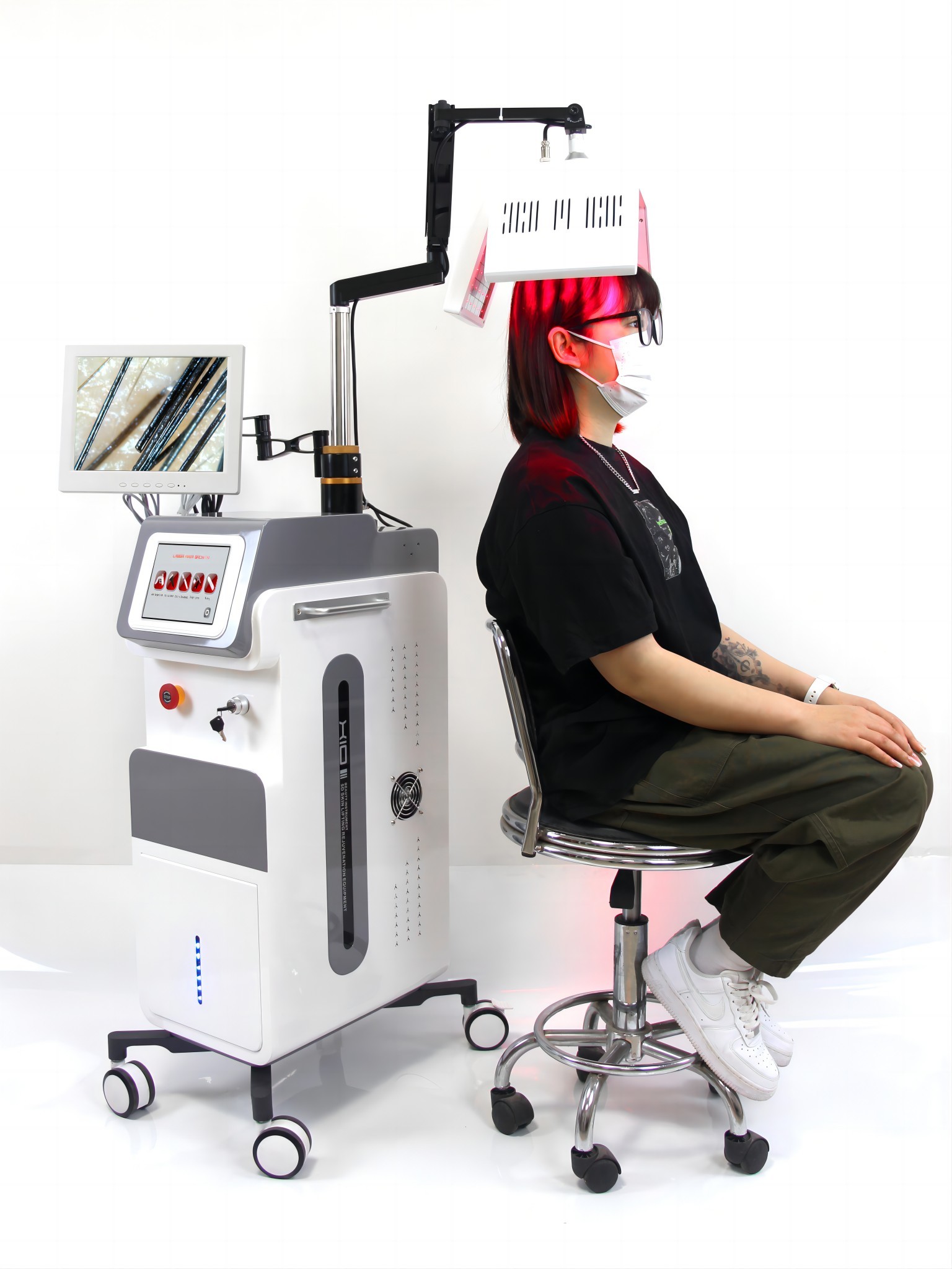 5 In 1 Laser Hair Growth Machine 650nm Diode Therapy Beauty Salon Equipment