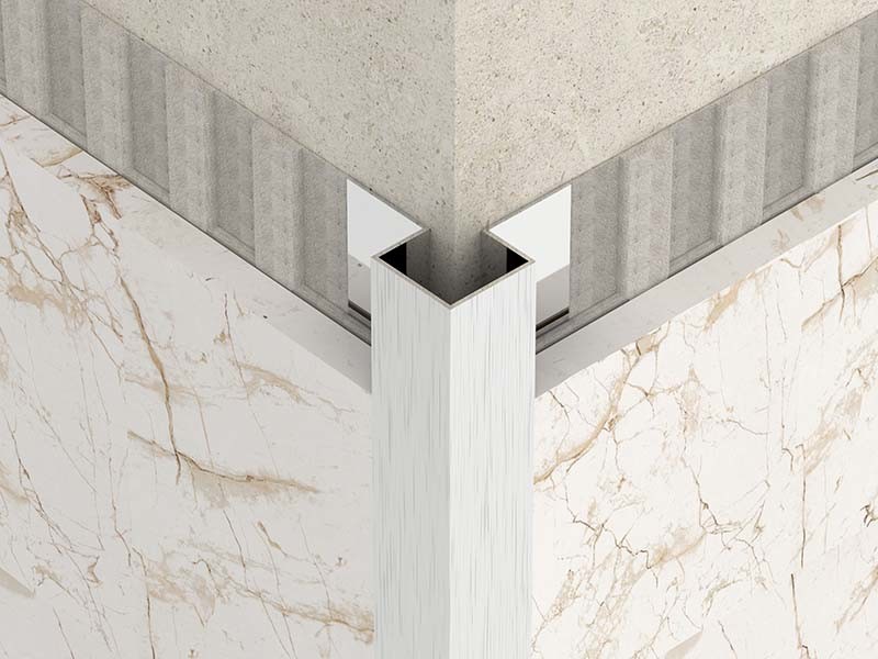 Stainless Steel Brushed Steel Tile Trim 10mm Corner Edge Trim Finishing Closing Strip