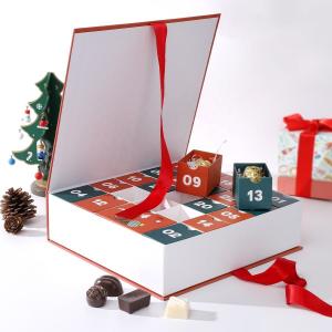 China Customized Christmas Advent Countdown Calendar Blind Box Empty Box Christmas Eve Surprise Children's Gift Box Customized on sale