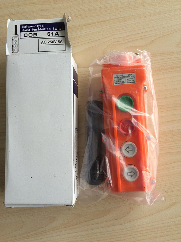 COB 61A Cutting Machine Parts Push Button Switch 41-15351 AC250V 5A Rain Proof