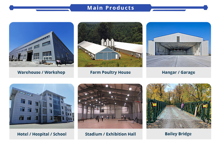 Pre Engineered Metal Building Steel Frame Structure System Steel Warehouse Painting