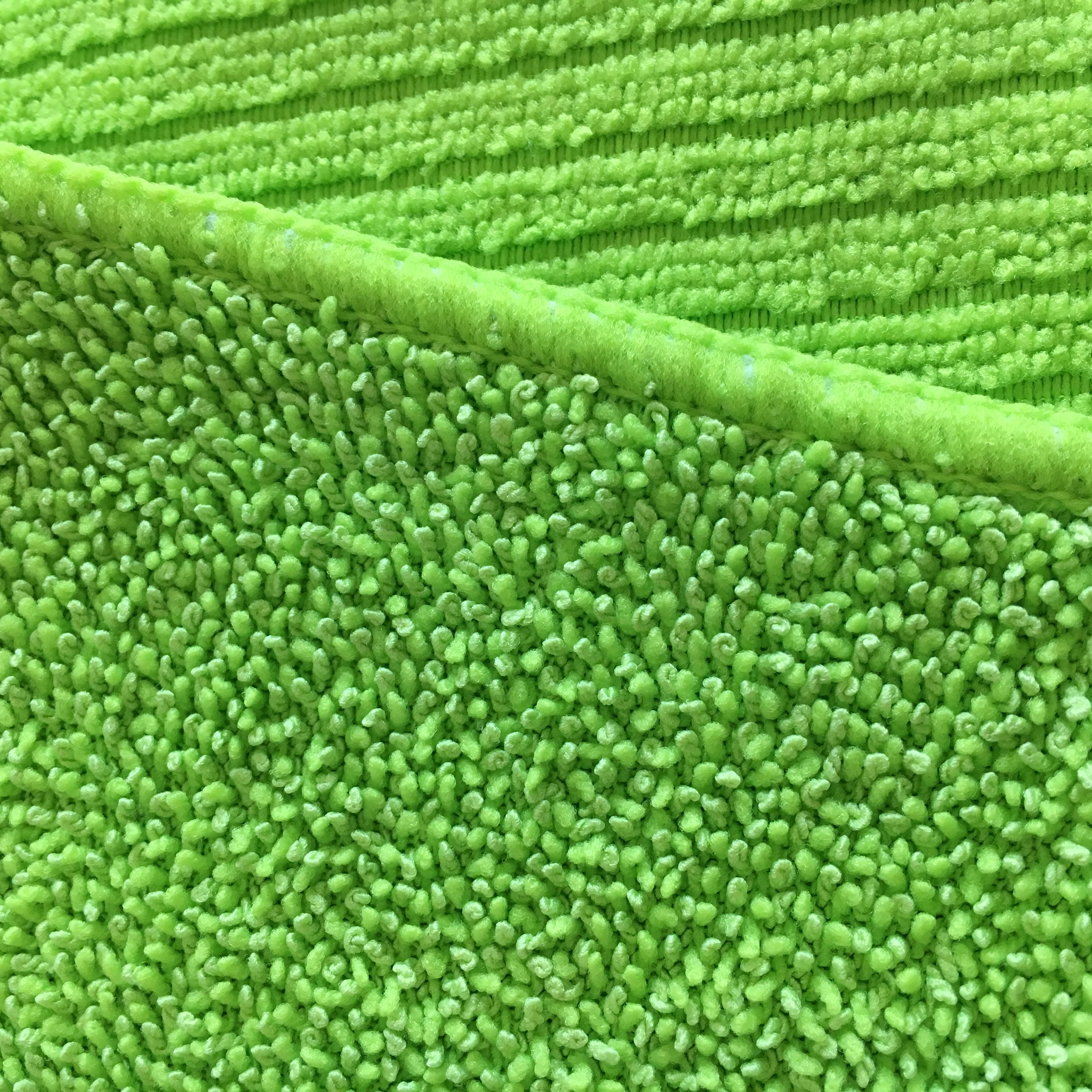 Thick twist 2-layers polyester green tea towels
